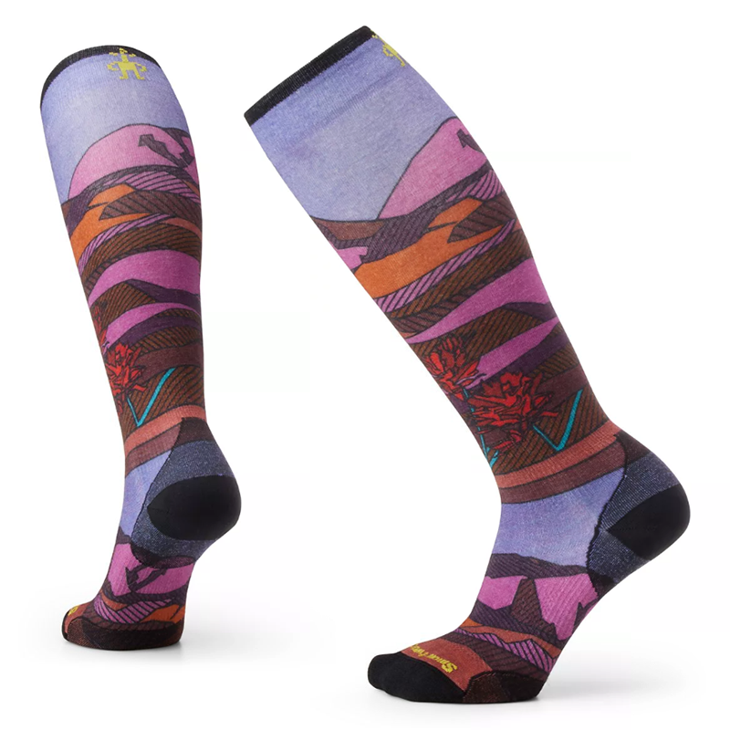 Smartwool Floral Print Ski Zero Cushion Women's Socks 2024 - Picante
