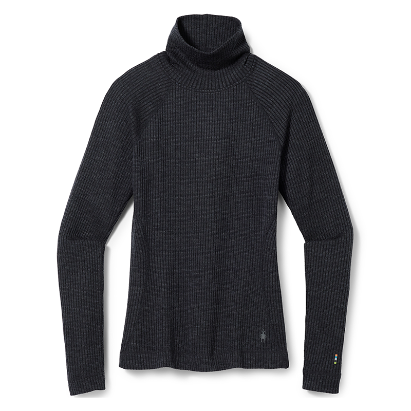 Smartwool Thermal Merino Rib Women's T-Neck 2024 - Charcoal Heather