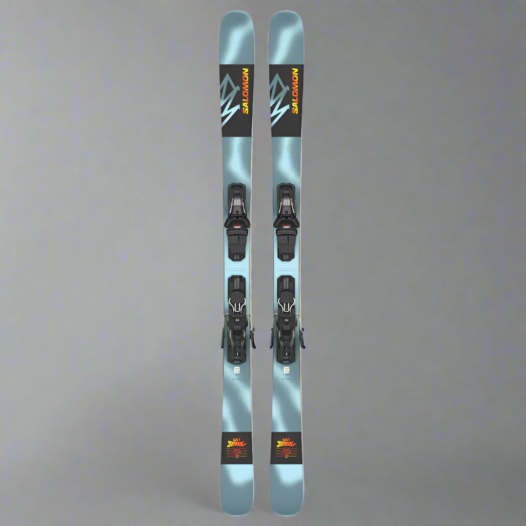 Salomon QST Spark + M10 Skis 2025 blue twin tip all mountain