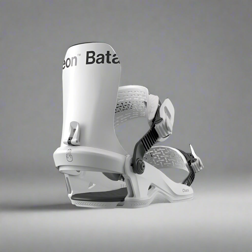 white snowboard binding