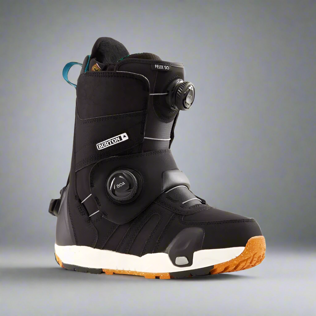 Black snowboard boot