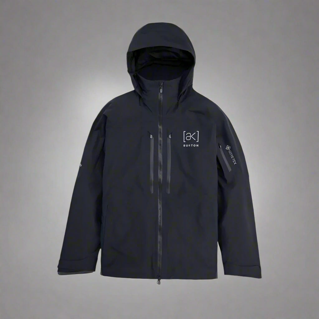 Black jacket with a brand logo on a white background