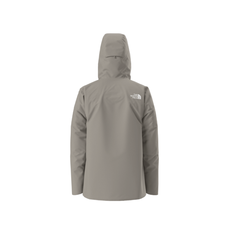 Gray jacket with a hood on a white background