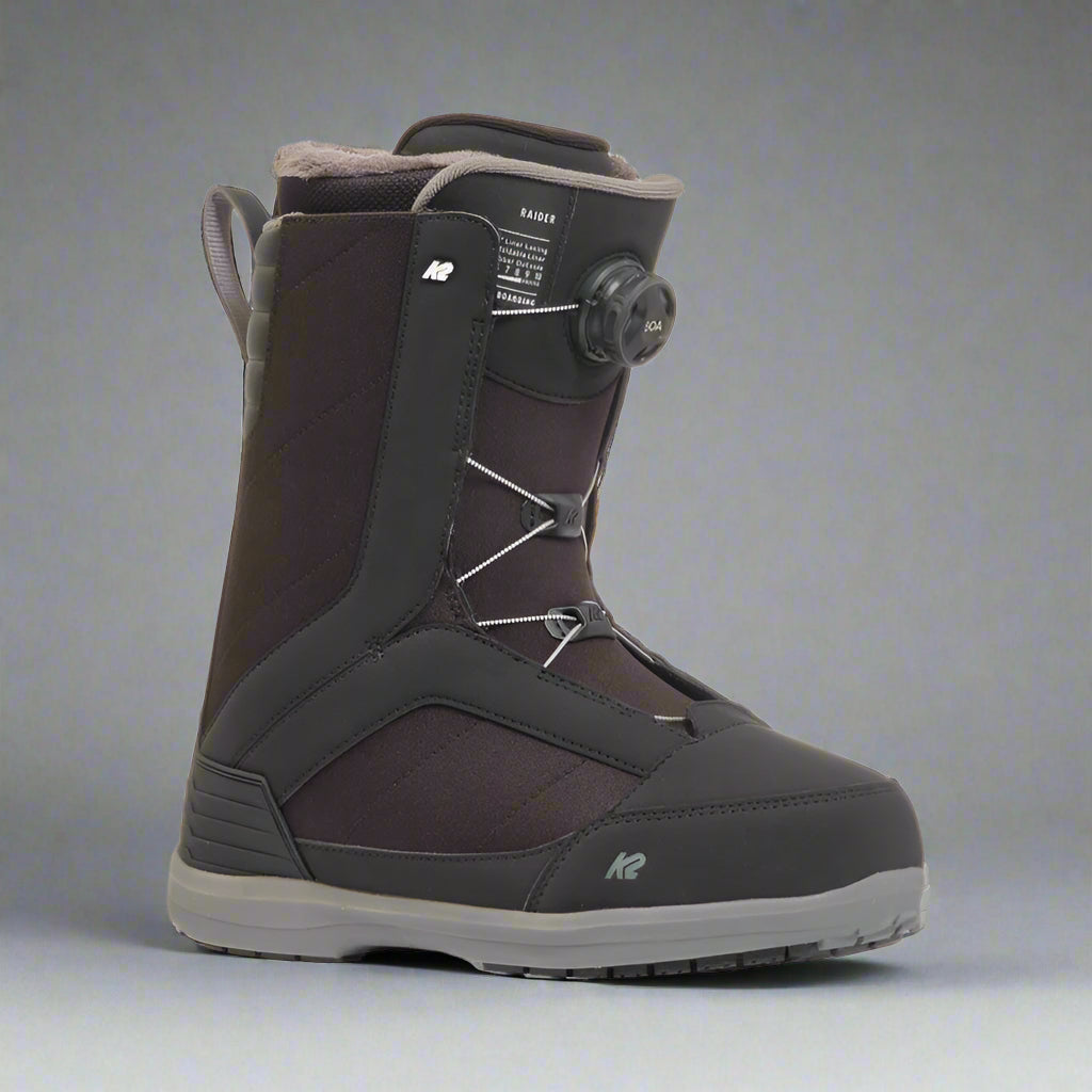 Black snowboard boot