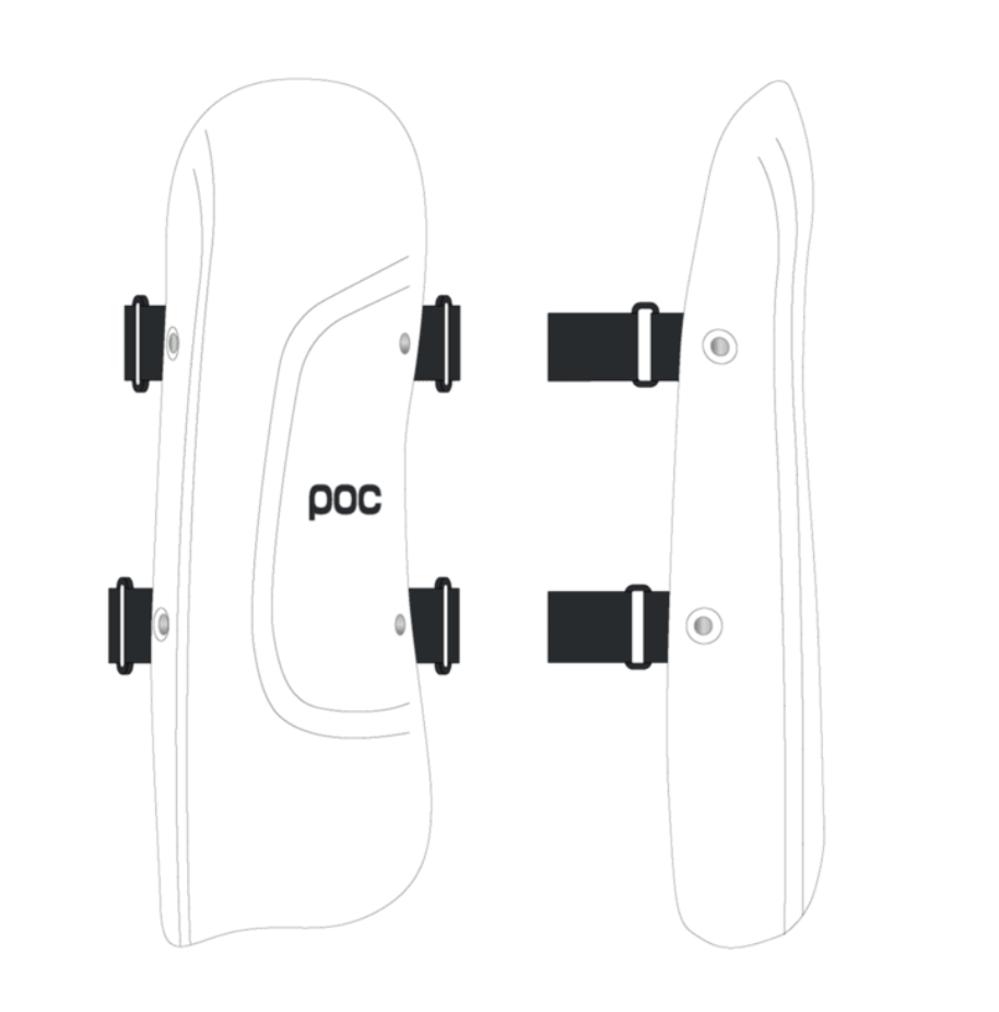 poc classic shin guard white