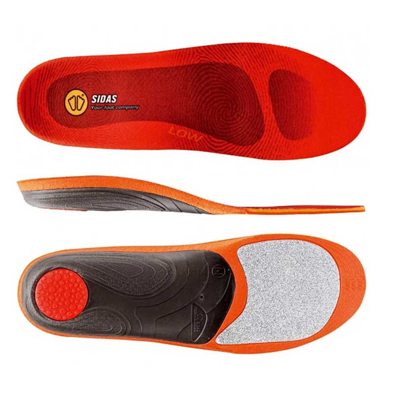Sidas Insoles top and bottom view Orange black