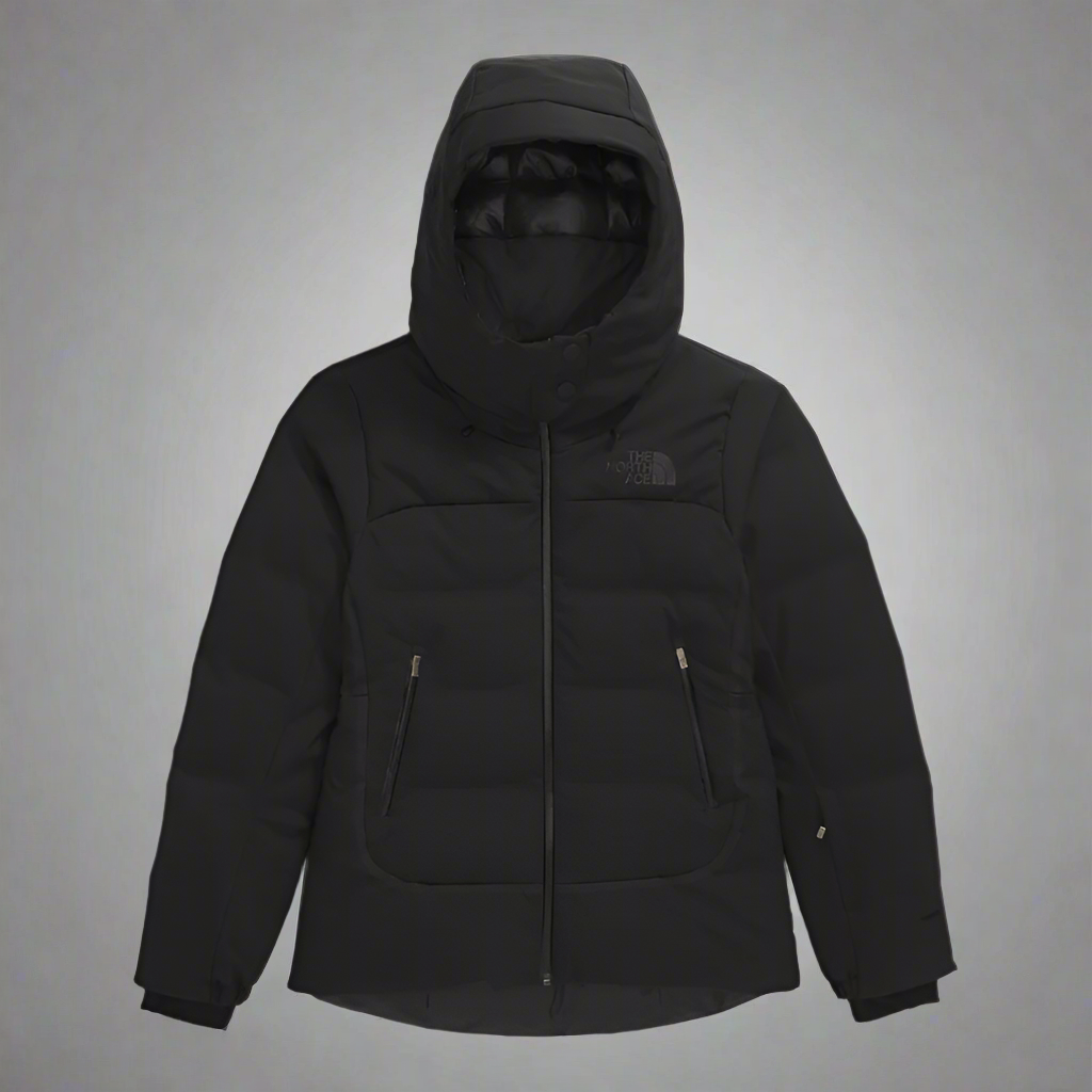 Black hooded jacket on a white background