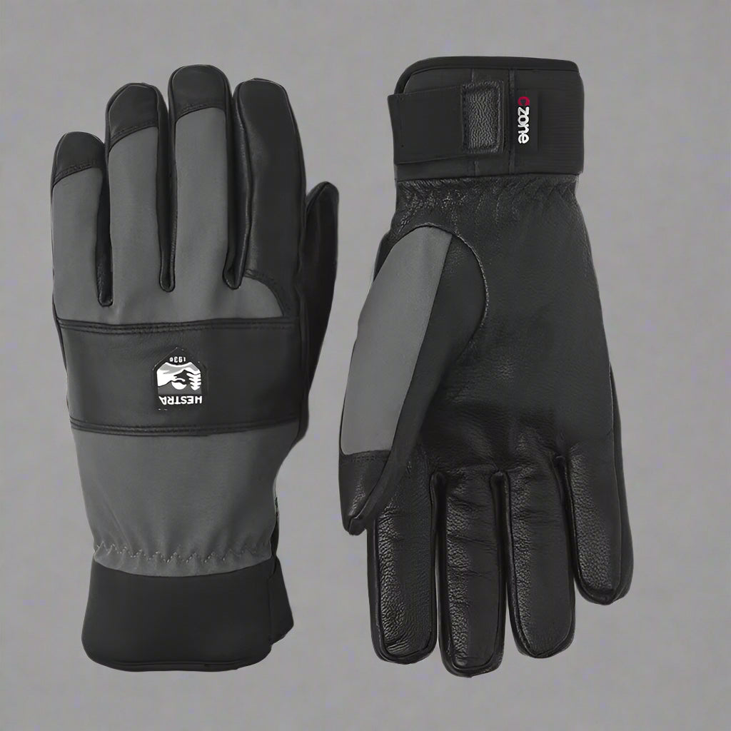 Hestra Vernum Spring Gloves - Unisex grey and black