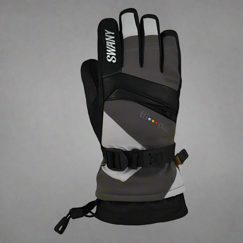 Swany X-Change Gloves Kids' - Light Grey/Dark Grey