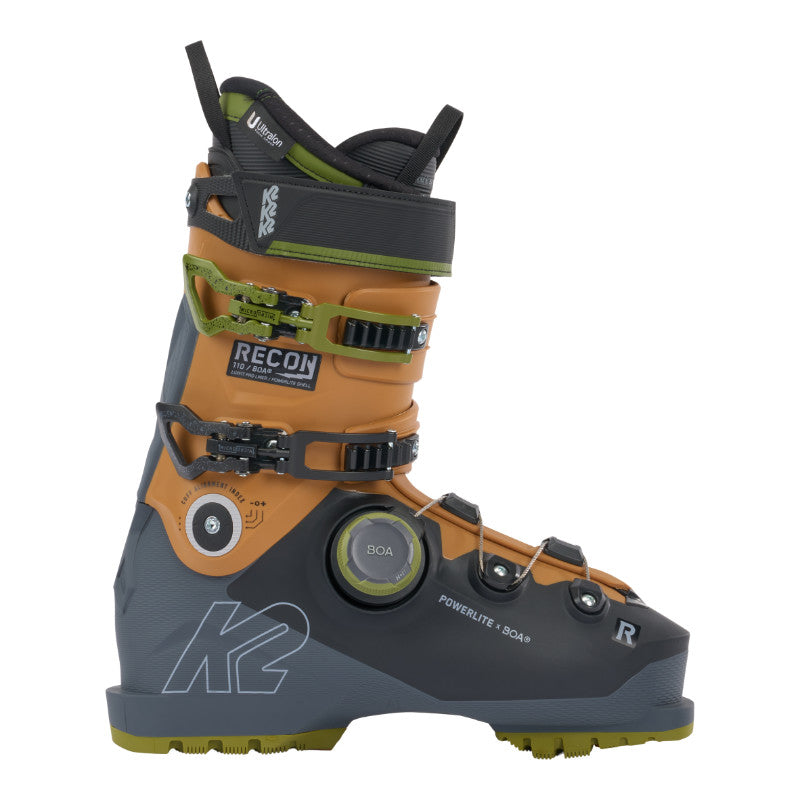 2024 K2 Recon 110 BOA Ski Boots Grey Black Tan
