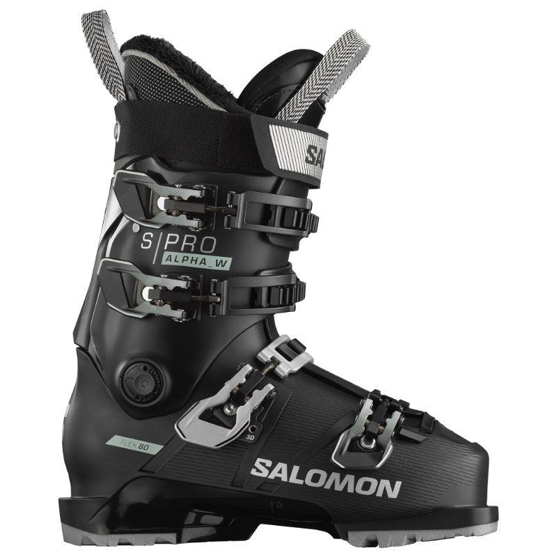 2024 Salomon S/Pro Alpha 80W Ski Boots Black White