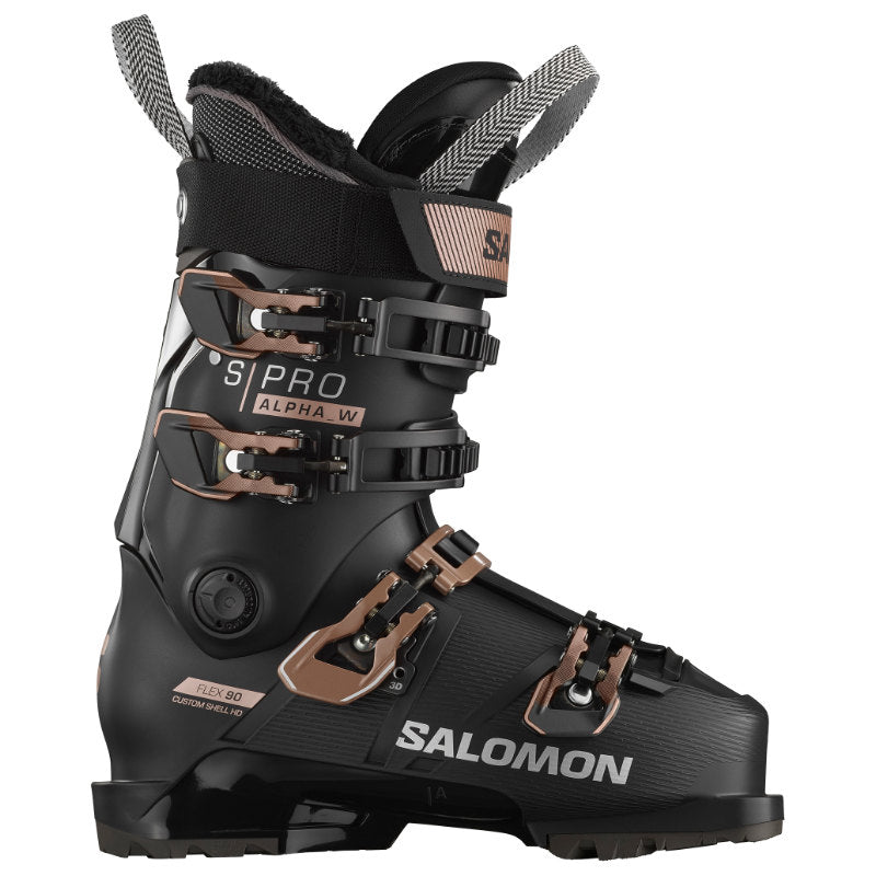 2024 Salomon S/Pro Alpha 90W Ski Boots Black Rose Gold