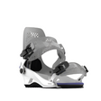 Black White and Purple Snowboard Binding