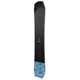 Black blue and gray snowboard