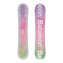 Colorful snowboard with Bataleon branding on a white background