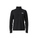 Black long-sleeve shirt with a logo on a white background