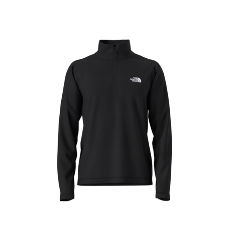 Black long-sleeve shirt with a logo on a white background
