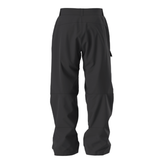 Black snow pants on a white background