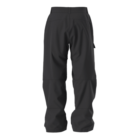 Black snow pants on a white background