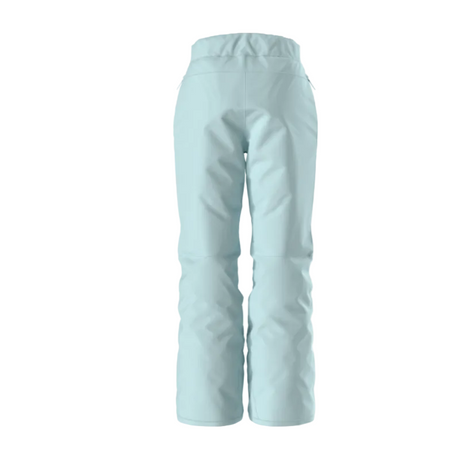 Light blue ski pants on a white background