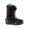 black and blue snowboard boot