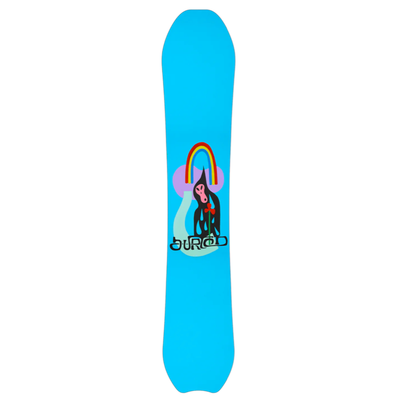 Blue and multi color snowboard