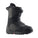 Black snow boot with a white background