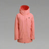 Pink jacket with a hood on a white background