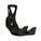 Black snowboard binding on a white background