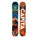 Two CAPiTA snowboards with artistic designs on a white background