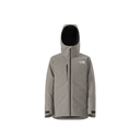 Gray jacket with a hood on a white background