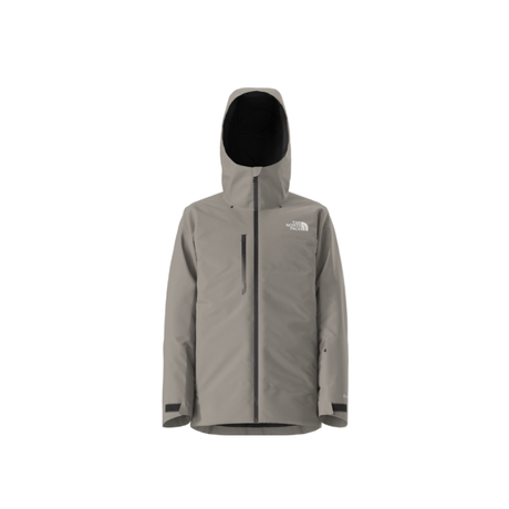 Gray jacket with a hood on a white background