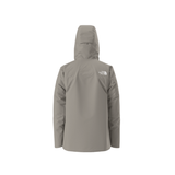 Gray jacket with a hood on a white background