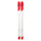 A pair of DPS ski tips with a red and white color-blocked design, shown vertically against a plain white background.
