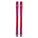 A pair of DPS Arosa Air ski tips shown vertically against a plain white background, featuring a red-to-purple gradient with light blue branding.