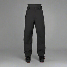 Black snow pants on a white background