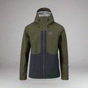 Green and black jacket with a brand logo on a white background