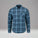 Blue plaid shirt on a white background