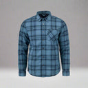 Blue plaid shirt on a white background