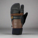 Black and brown glove with a visible brand logo on a white background