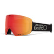 Black goggle with red lenses