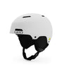 Matte White and Black helmet