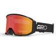 Black goggle with red lenses