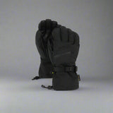 Black gloves with a brand logo on a white background