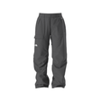 Dark gray pants with a brand logo on a white background