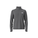 Gray long-sleeve pullover with a brand logo on a white background