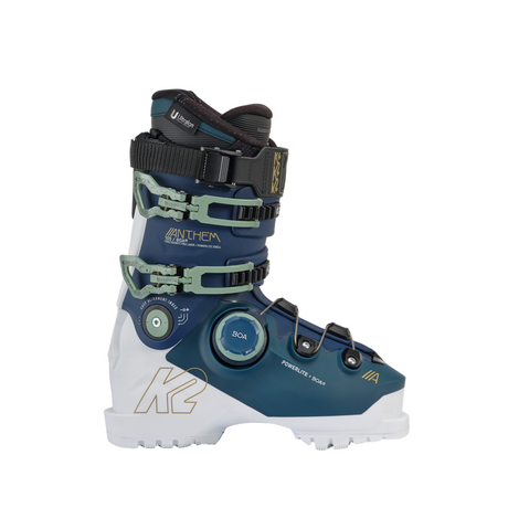 White and blue ski boot