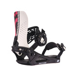 White and black snowboard binding