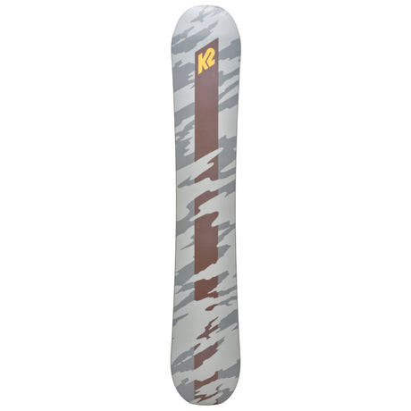 gray and tan snowboard