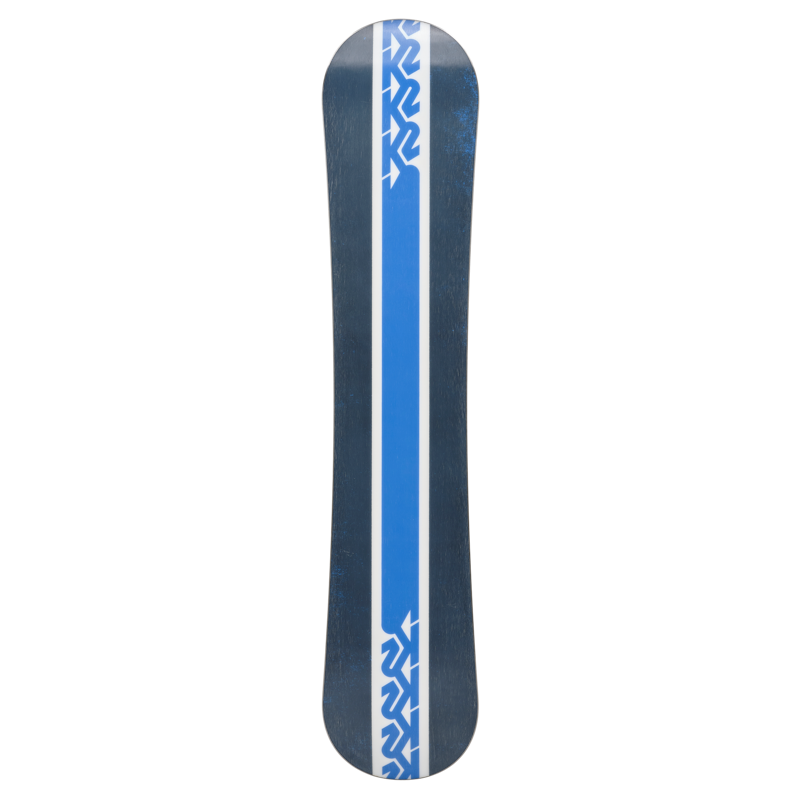 white and blue snowboard